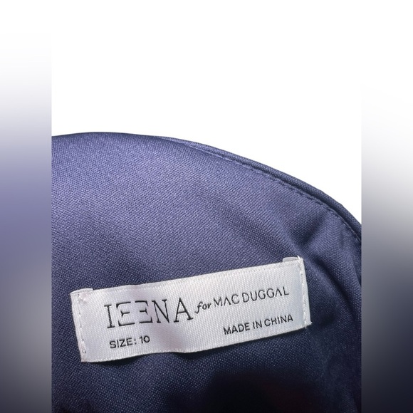 Mac Duggal 49290 New Midnight Navy Sequin One Shoulder Midi Dress Size 10 - Picture 6 of 6